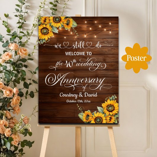 私たちはまだ40周年記念結婚のストリングライトをやっている ポスター