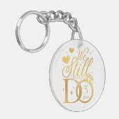 私たちはまだ5年のアニバーサリー結婚アクリルを行っている キーホルダー (正面左)