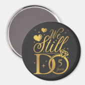 私たちはまだ5年結婚記念サークルを行う マグネット (正面/裏面)