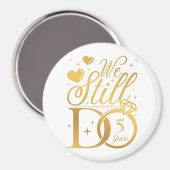 私たちはまだ5年結婚記念サークルを行う マグネット (正面/裏面)