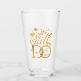 私たちはまだ5年結婚記念パーティー タンブラーグラス