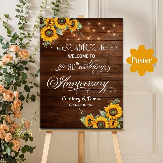 私たちはまだ50周年記念結婚のストリングライトをやっている ポスター