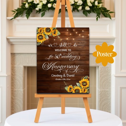 私たちはまだ50周年記念結婚のストリングライトをやっている ポスター