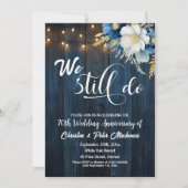 私たちはまだ70周年結婚のストリングライトを行う 招待状 (正面)