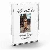 私たちはまだ、結婚した夫婦のペット写真の名前と日付のシミを作成します フォトブロック (左)