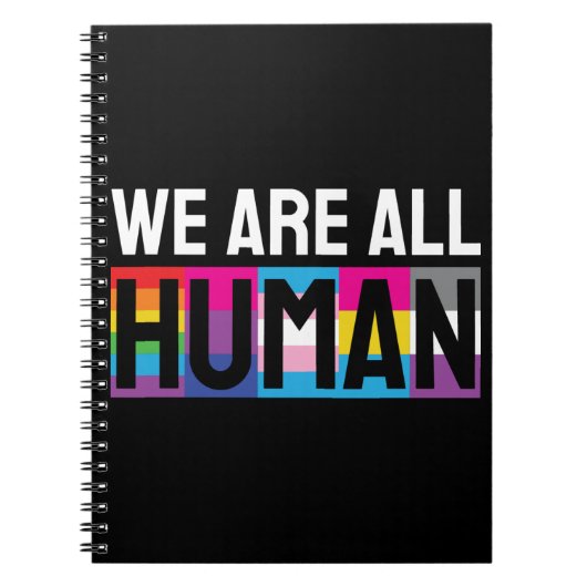 私たちはみな人間 LGBTQIA+ ノートブック (正面)
