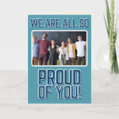 私たちはみんな写真誇りを持ったの卒業証書だ カード (正面)