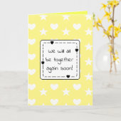 私たちはもうすぐ一緒にな恋しく思る カード (黄色い花)