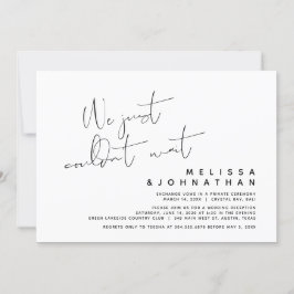 私たちはもう待つことができなかった、モダンウェディングエロープメント 招待状