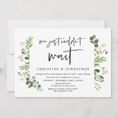 私たちはもう待つことができなかった、結婚式の秘密の挙式 招待状 (正面)