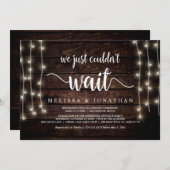 私たちはもう待つことができなかった、農村での結婚式の秘密の挙式 招待状 (正面/裏面)