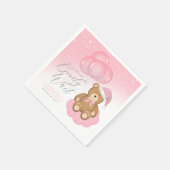 私たちはようやく眠いクマの気球の赤ちゃんシャワーを待つ スタンダードカクテルナプキン (角)