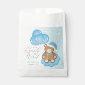 私たちはようやく眠いクマの気球の赤ちゃんシャワーを待つ フェイバーバッグ (正面)