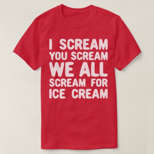 私たちはアイスクリームを食べる Tシャツ (デザイン正面)