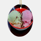 私たちはアイスクリームクリスマスプーンになるミント セラミックオーナメント (右)