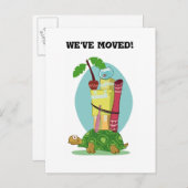 私たちはアドレスカードの漫画を移動しおもしろいた 案内ポストカード (正面/裏面)