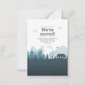 私たちはアドレス移動のお知らせを移動 ノートカード (正面)