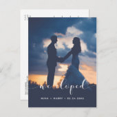 私たちはアナウンスメエレガントント写真を駆け落ちた ポストカード (正面/裏面)