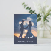 私たちはアナウンスメエレガントント写真を駆け落ちた ポストカード (スタンド正面)