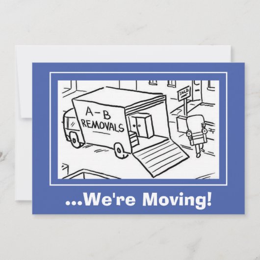 私たちはアナウンスメントカードを移動している。 案内状 (正面)