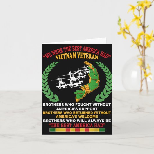 私たちはアメリカ最高のでベトナムの退役軍人スープを持っていた カード (黄色い花)