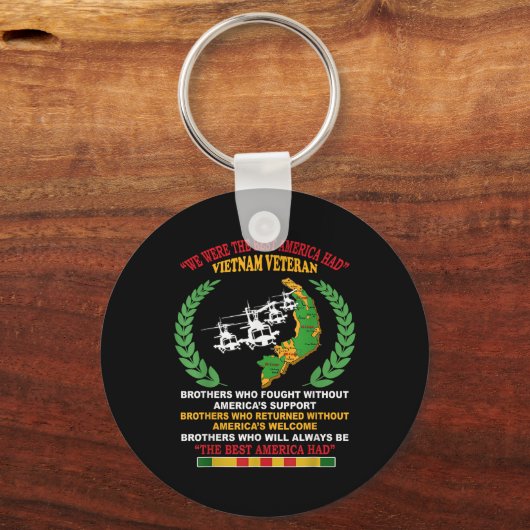 私たちはアメリカ最高のでベトナムの退役軍人スープを持っていた キーホルダー (正面)