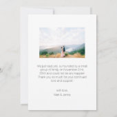 私たちはイエスと言いました フォト ウェディング アナウンスメント 招待状 (裏面)