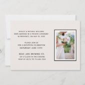 私たちはイエスと言いました | ブラッシュ+ゴールド 写真撮影のみの披露宴 招待状 (裏面)