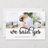 私たちはイエスと言った フォト ウェディング アナウンスメント 招待状 (正面)