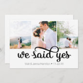 私たちはイエスと言った フォト ウェディング アナウンスメント 招待状 (正面/裏面)