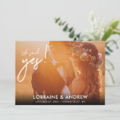 私たちはイエスと言った フォト ウェディング レセプション 招待状 (スタンド正面)