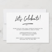 私たちはイエスと言った フォト ウェディング レセプション 招待状 (裏面)