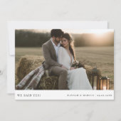 私たちはイエスと言った ボホ ボジ ウェディング フォト 仮想 案内状 (正面)