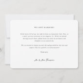 私たちはイエスと言った ボホ 予算 ウェディング フォト バーチャル 案内状 (裏面)