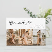 私たちはイエスと言った 現代のウェディング マルチ写真 案内状 (スタンド正面)