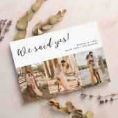 私たちはイエスと言った 現代の結婚式 マルチフォト 案内状