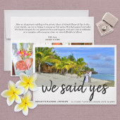 私たちはイエスと言った | 4枚の写真を使った結婚発表 案内状