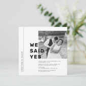 私たちはイエスと返事しました。 挙式発表 招待状 (スタンド正面)