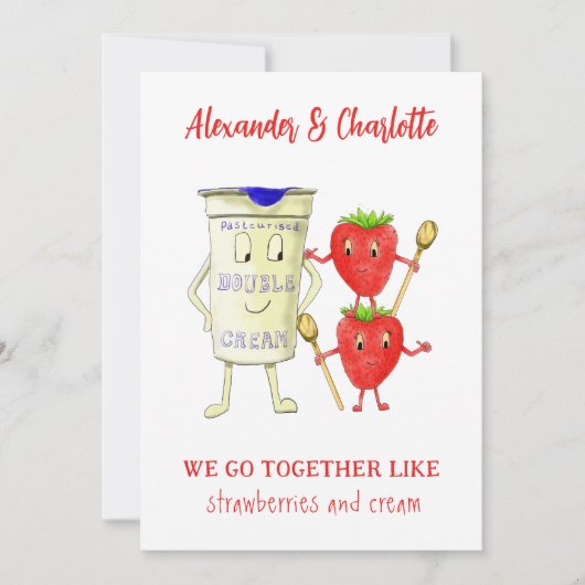 私たちはイチゴとクリーム引用文のように一緒に行く シーズンカード (正面)
