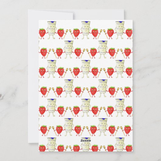 私たちはイチゴとクリーム引用文のように一緒に行く シーズンカード (裏面)