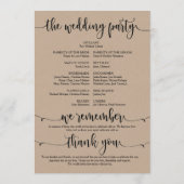 私たちはウェディングプログラムカード5x7デザインv3 プログラム (裏面)
