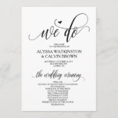 私たちはウェディングプログラムカード5x7モダンデザインv3 プログラム (正面)