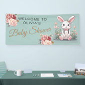 私たちはウサギの小さなバニーの赤ちゃんシャワーに興奮している 横断幕 (トレードショー)