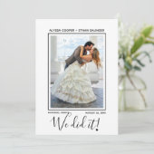 私たちはエレガントな結婚式の発表写真を行った 案内状 (スタンド正面)