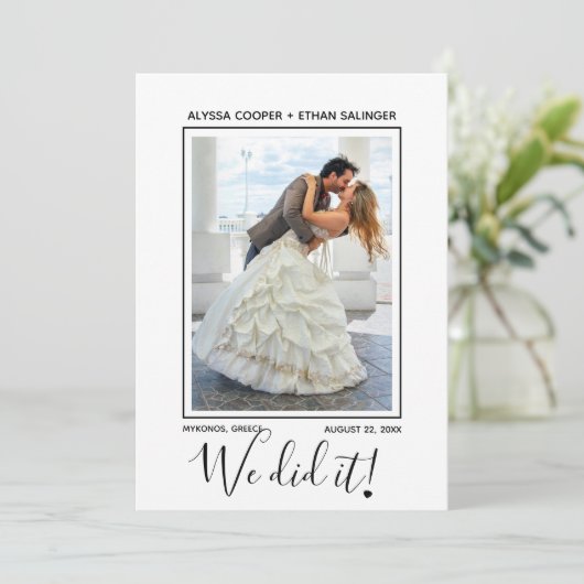 私たちはエレガントな結婚式の発表写真を行った 案内状 (スタンド正面)