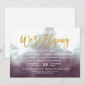 私たちはエロピンブラシタイポグラフィ結婚式招待状 招待状 (正面/裏面)