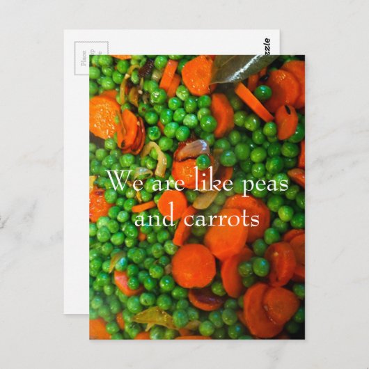 私たちはエンドウ豆とニンジンのようだ ポストカード (正面/裏面)