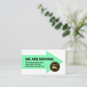 私たちはオフィスを移動している 名刺 (スタンド正面)