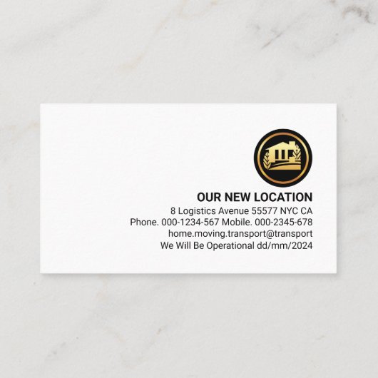 私たちはオフィスを移動している 名刺 (裏面)