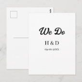 私たちはカップル名と結婚日をシンプルに ポストカード (正面/裏面)